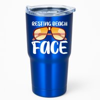 Resting Beach Face Summer Shades Tumbler