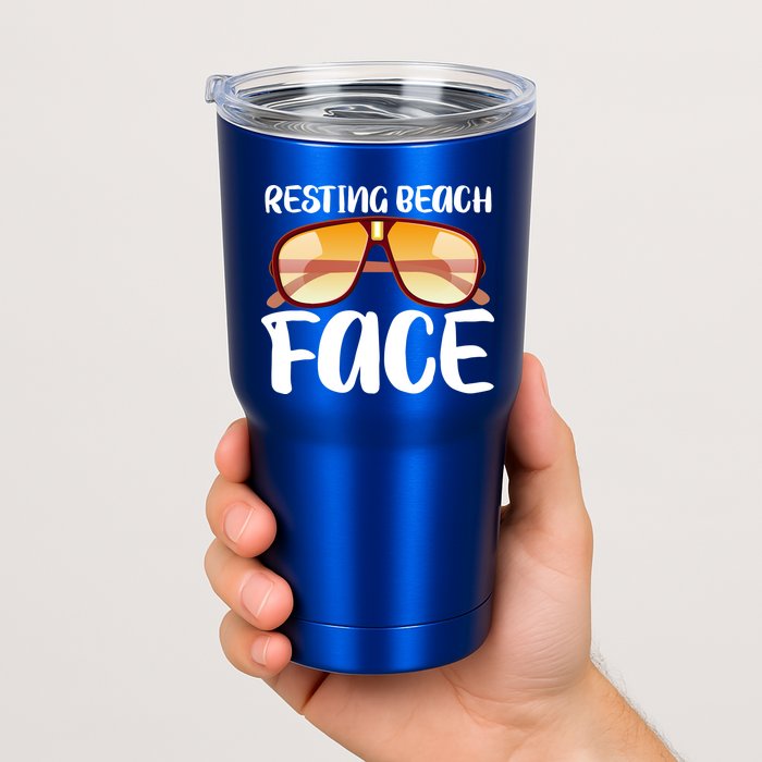 Resting Beach Face Summer Shades Tumbler