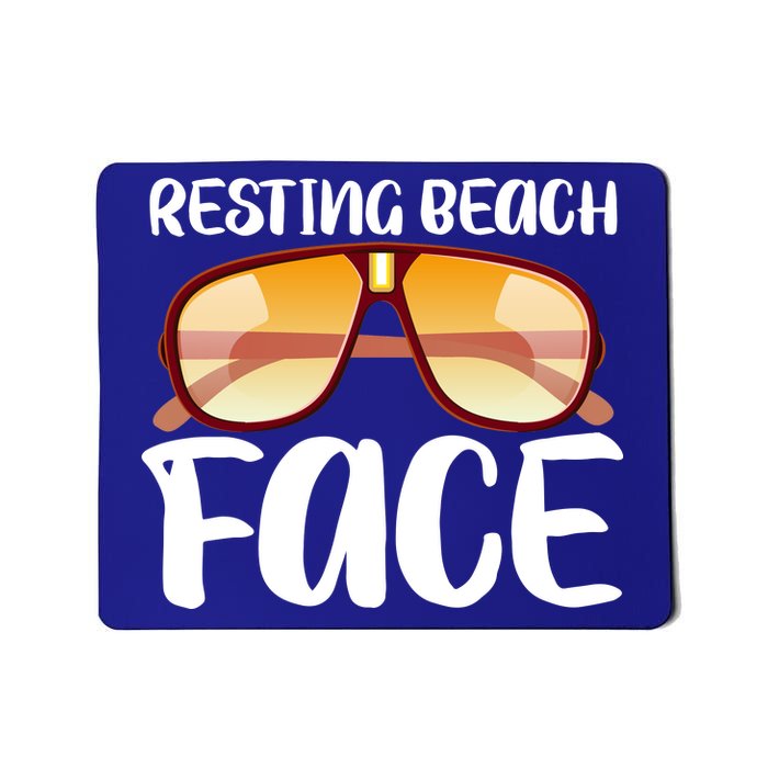 Resting Beach Face Summer Shades Mousepad