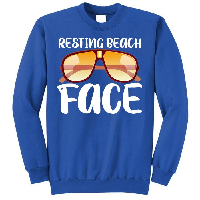 Resting Beach Face Summer Shades Tall Sweatshirt