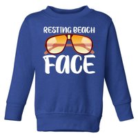 Resting Beach Face Summer Shades Toddler Sweatshirt