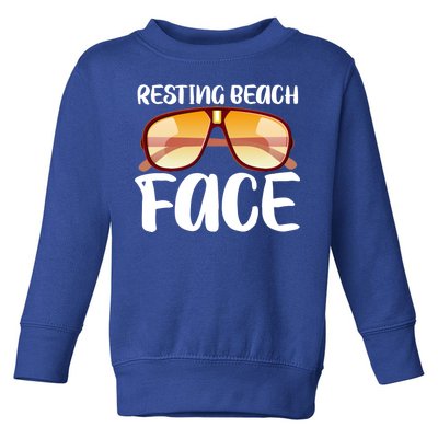 Resting Beach Face Summer Shades Toddler Sweatshirt