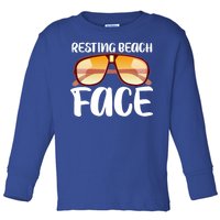 Resting Beach Face Summer Shades Toddler Long Sleeve Shirt