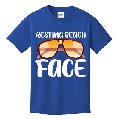 Resting Beach Face Summer Shades Kids T-Shirt