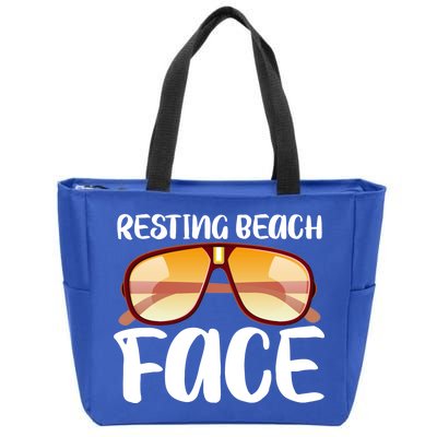 Resting Beach Face Summer Shades Zip Tote Bag