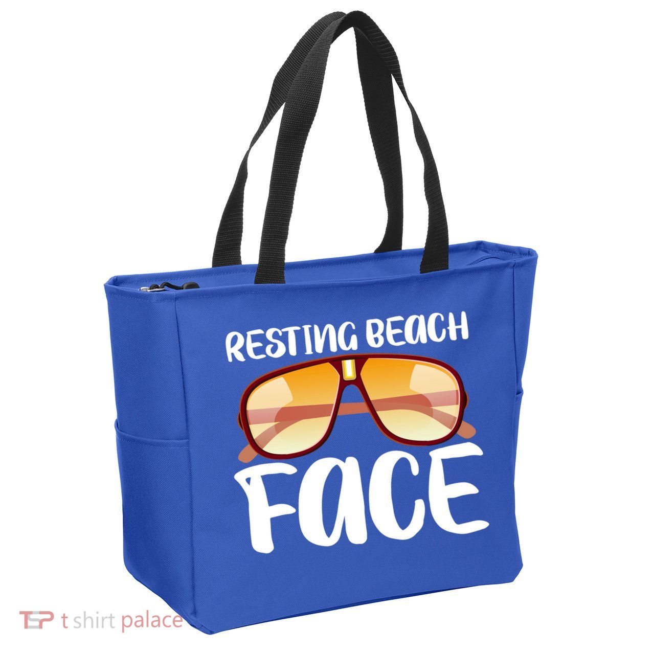 Resting Beach Face Summer Shades Zip Tote Bag