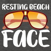 Resting Beach Face Summer Shades Vector Backpack