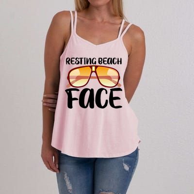 Resting Beach Face Summer Shades Women's Strappy Tank