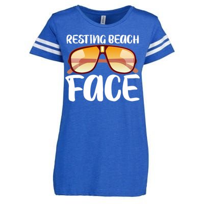 Resting Beach Face Summer Shades Enza Ladies Jersey Football T-Shirt