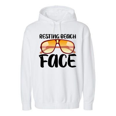 Resting Beach Face Summer Shades Garment-Dyed Fleece Hoodie