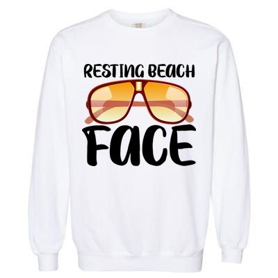 Resting Beach Face Summer Shades Garment-Dyed Sweatshirt