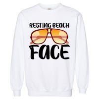Resting Beach Face Summer Shades Garment-Dyed Sweatshirt