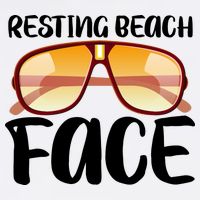 Resting Beach Face Summer Shades Garment-Dyed Sweatshirt