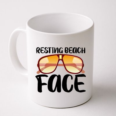 Resting Beach Face Summer Shades Coffee Mug