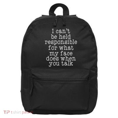 Resting B*tch Face 16 in Basic Backpack