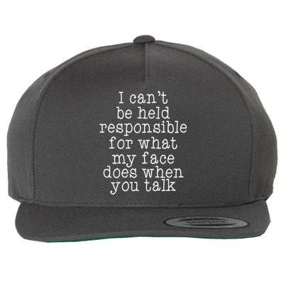 Resting B*tch Face Wool Snapback Cap