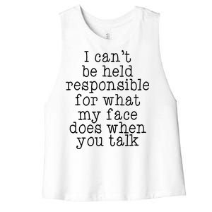 Resting B*tch Face Women's Racerback Cropped Tank