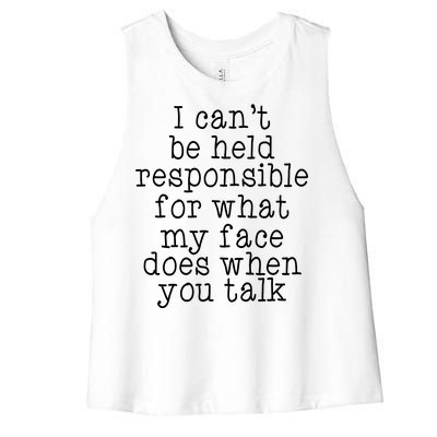 Resting B*tch Face Women's Racerback Cropped Tank