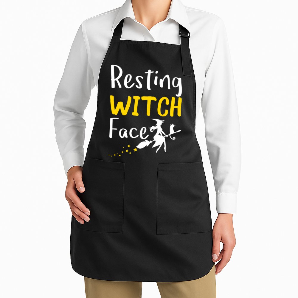Resting Witch Face Apron