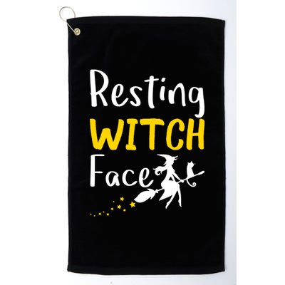 Resting Witch Face Platinum Collection Golf Towel