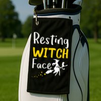 Resting Witch Face Golf Towel