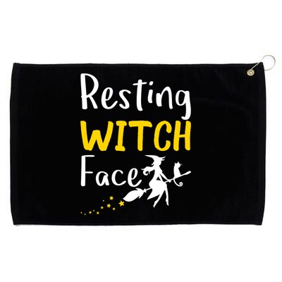 Resting Witch Face Grommeted Golf Towel