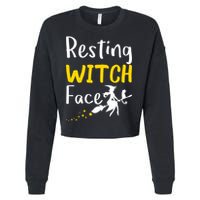 Resting Witch Face Cropped Pullover Crew