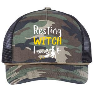 Resting Witch Face Retro Rope Trucker Hat Cap