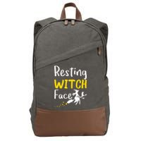 Resting Witch Face Cotton Canvas Backpack