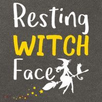 Resting Witch Face Cotton Canvas Backpack