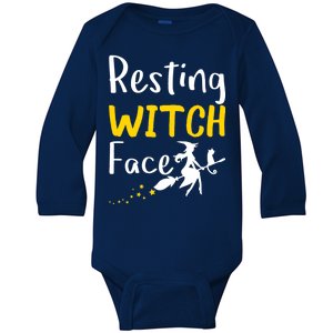 Resting Witch Face Baby Long Sleeve Bodysuit