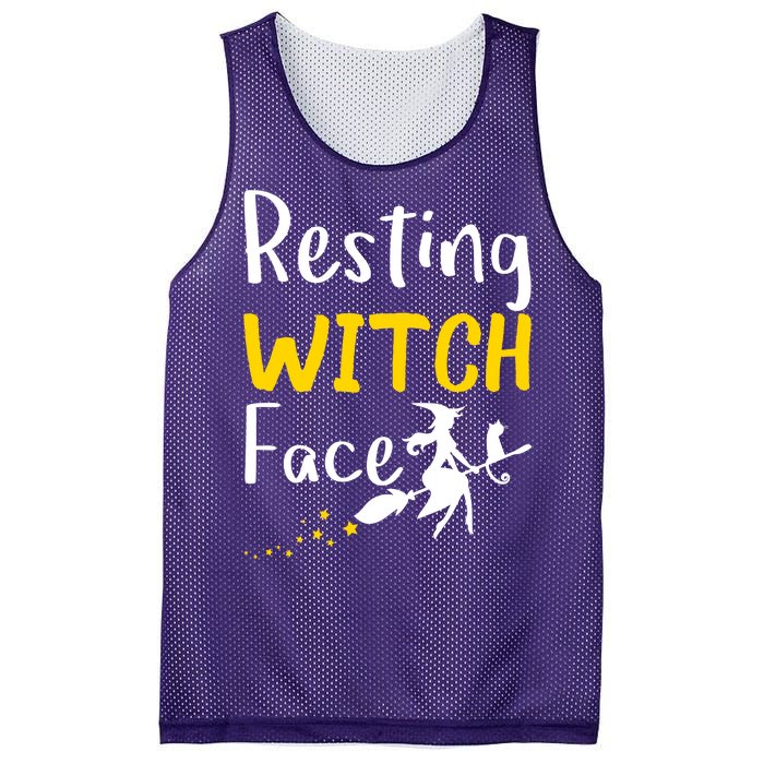 Resting Witch Face Mesh Reversible Basketball Jersey Tank