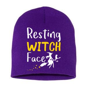 Resting Witch Face Short Acrylic Beanie