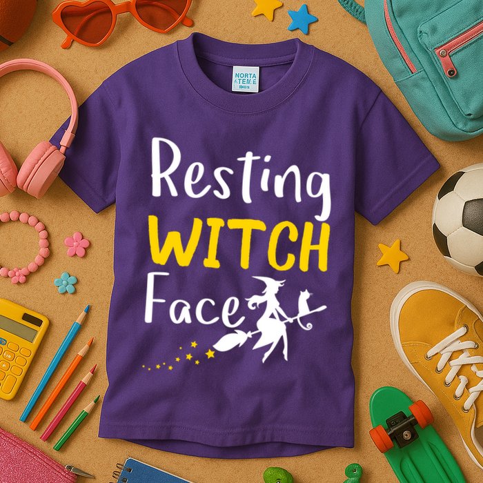 Resting Witch Face Kids T-Shirt