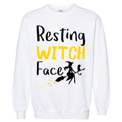 Resting Witch Face Garment-Dyed Sweatshirt