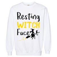 Resting Witch Face Garment-Dyed Sweatshirt