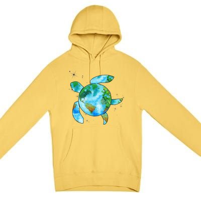 Restore Earth Sea Turtle Art Save The Planet Premium Pullover Hoodie