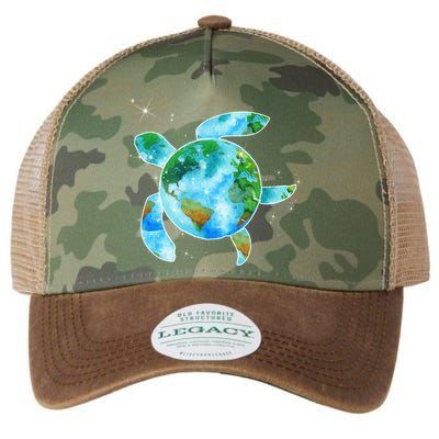 Restore Earth Sea Turtle Art Save The Planet Legacy Tie Dye Trucker Hat