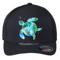Restore Earth Sea Turtle Art Save The Planet Flexfit Unipanel Trucker Cap