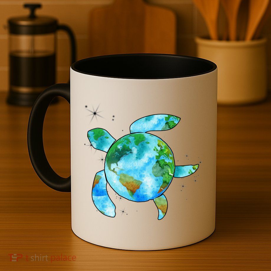 Restore Earth Sea Turtle Art Save The Planet Mug
