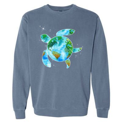 Restore Earth Sea Turtle Art Save The Planet Garment-Dyed Sweatshirt