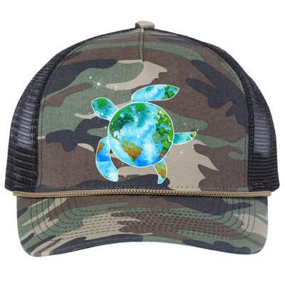 Restore Earth Sea Turtle Art Save The Planet Retro Rope Trucker Hat Cap