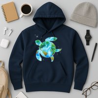 Restore Earth Sea Turtle Art Save The Planet Hoodie