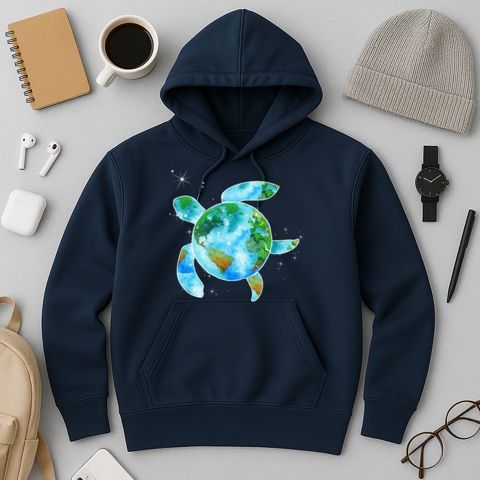 Restore Earth Sea Turtle Art Save The Planet Hoodie