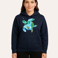 Restore Earth Sea Turtle Art Save The Planet Hoodie