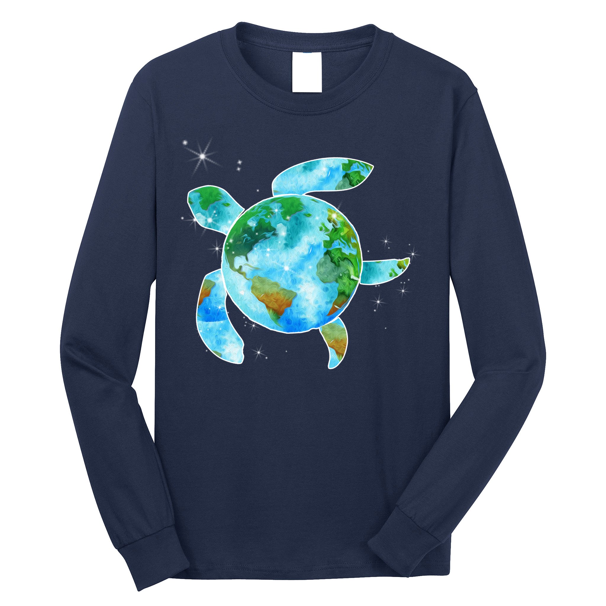 Restore Earth Sea Turtle Art Save The Planet Long Sleeve Shirt