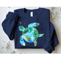 Restore Earth Sea Turtle Art Save The Planet Sweatshirt