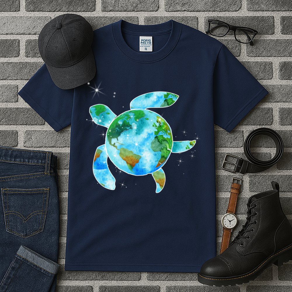 Restore Earth Sea Turtle Art Save The Planet Tall T-Shirt