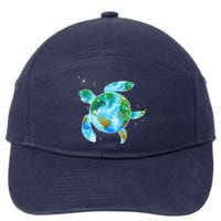 Restore Earth Sea Turtle Art Save The Planet 7-Panel Snapback Hat
