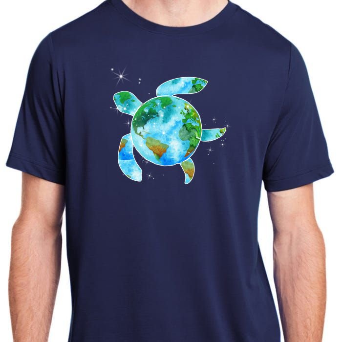 Restore Earth Sea Turtle Art Save The Planet Adult ChromaSoft Performance T-Shirt